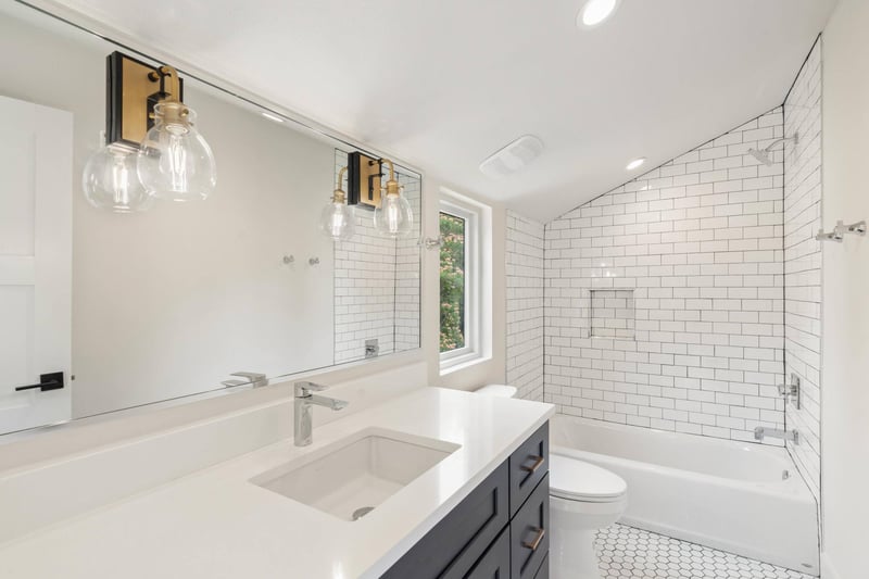 Bathroom in custom ADU by J. Angelo Design Build in Austin, Texas