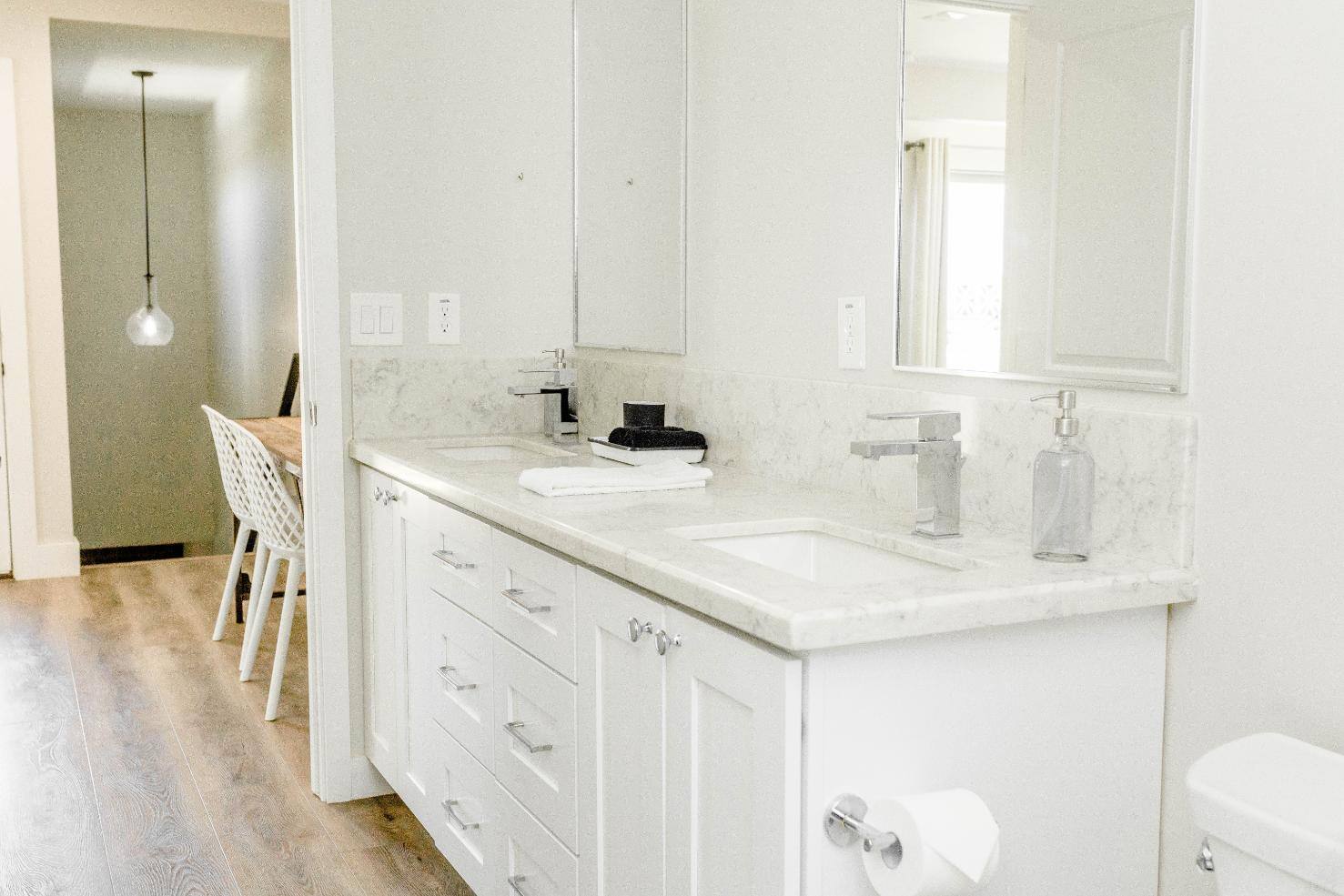 Remodeled hall bathroom by J. Angelo Design + Build