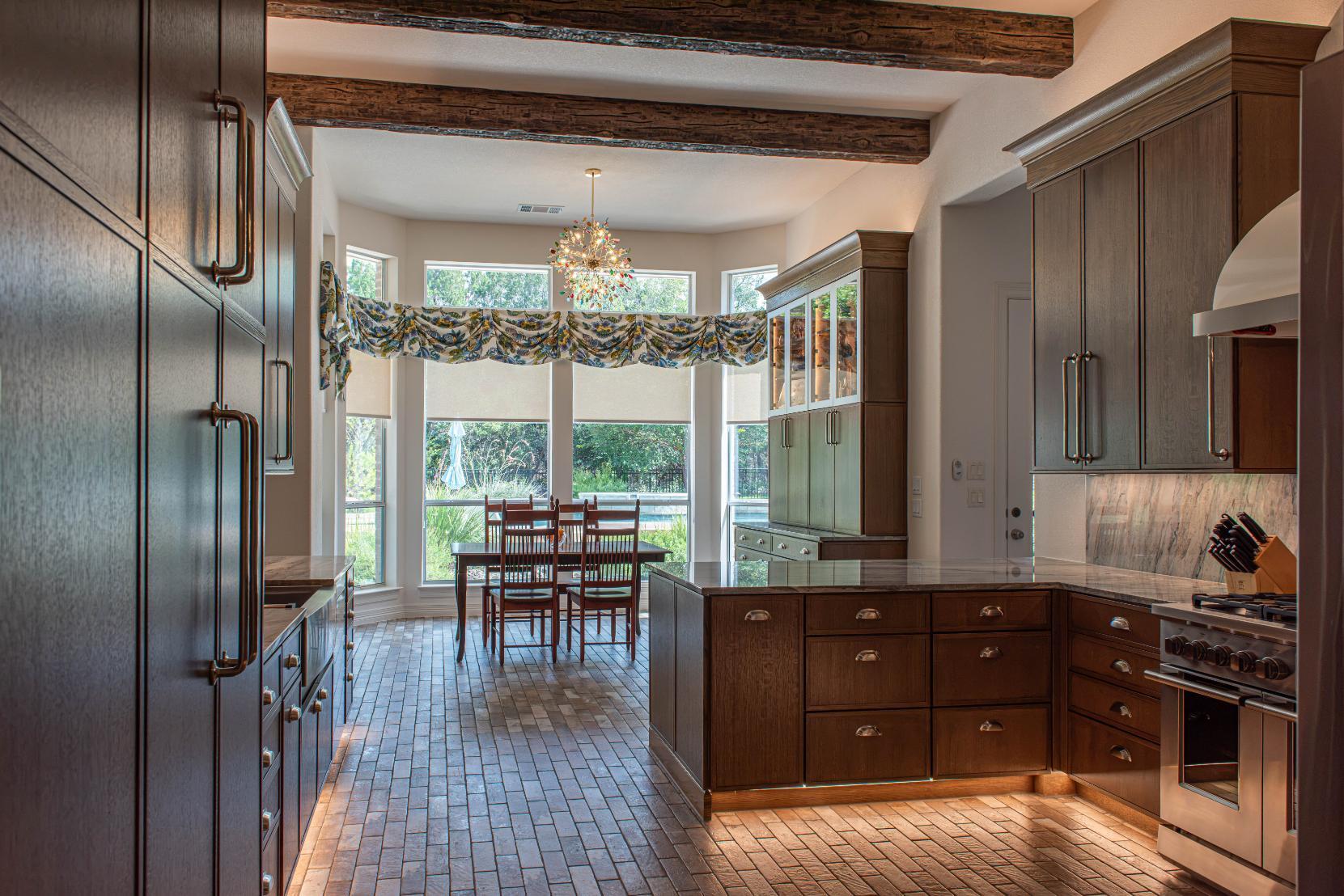 Kitchen, pantry wall to breakfast unit and pool in whole home remodel in Buda Kitchen, pantry wall to breakfast unit and pool in whole home remodel in Buda